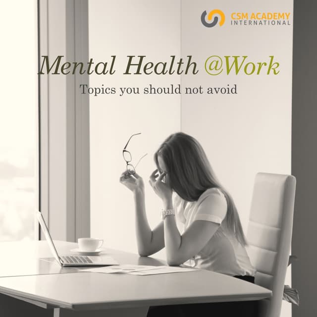 Mental Health at Work: The Conversation We Can No Longer Avoid